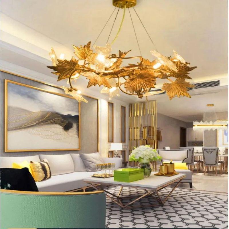 Maple Leaf Branch Chandelier - D120cm (D47¼")Blushlighting