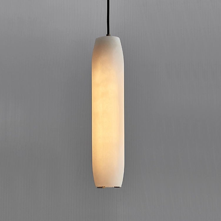 Marble Alabaster Flute Pendant Light - Dia 2.8”(7cm) x H 11.8”(30cm)White&BrassBlushlighting