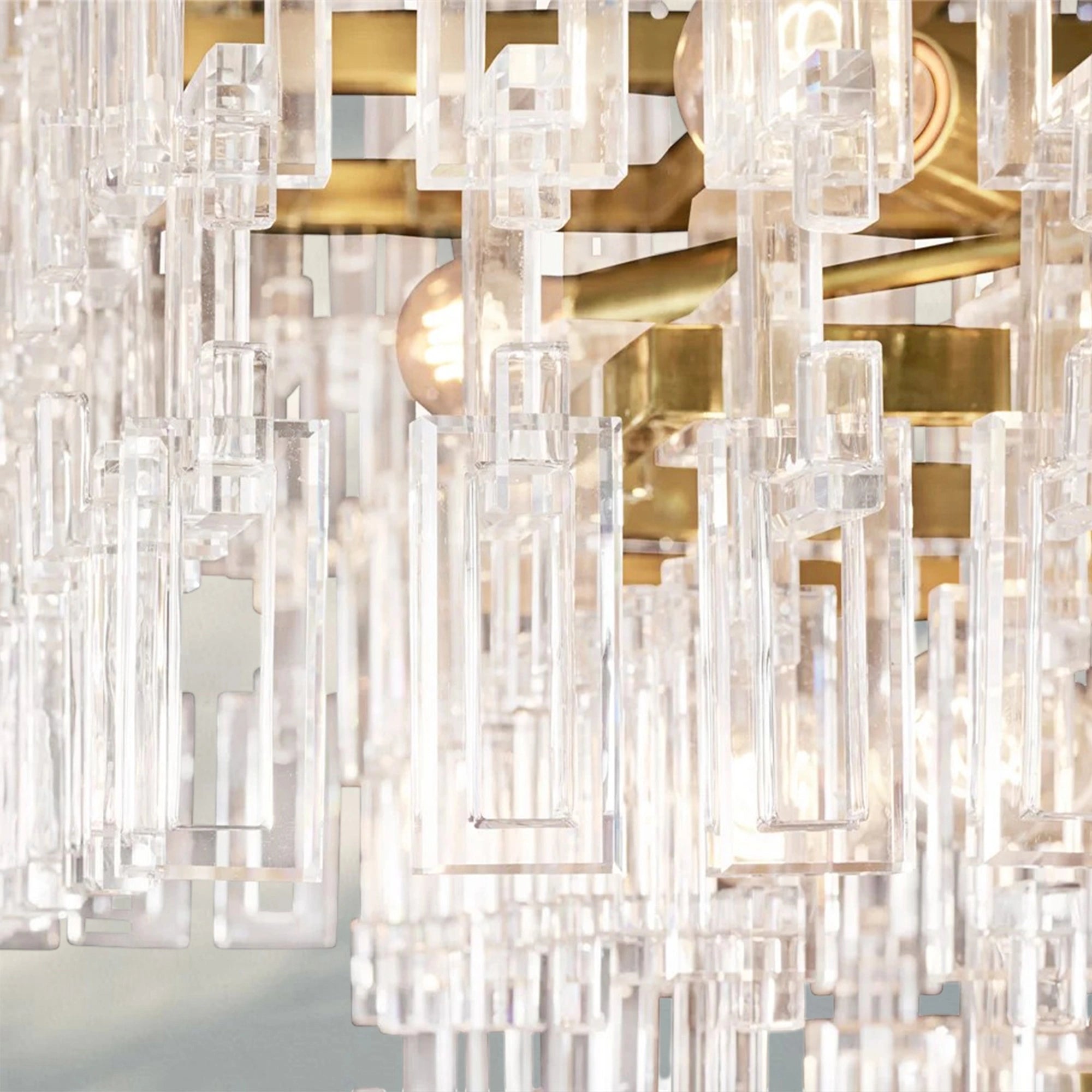 Marigan K9 Crystal Modern Rectangular Chandelier 60"-