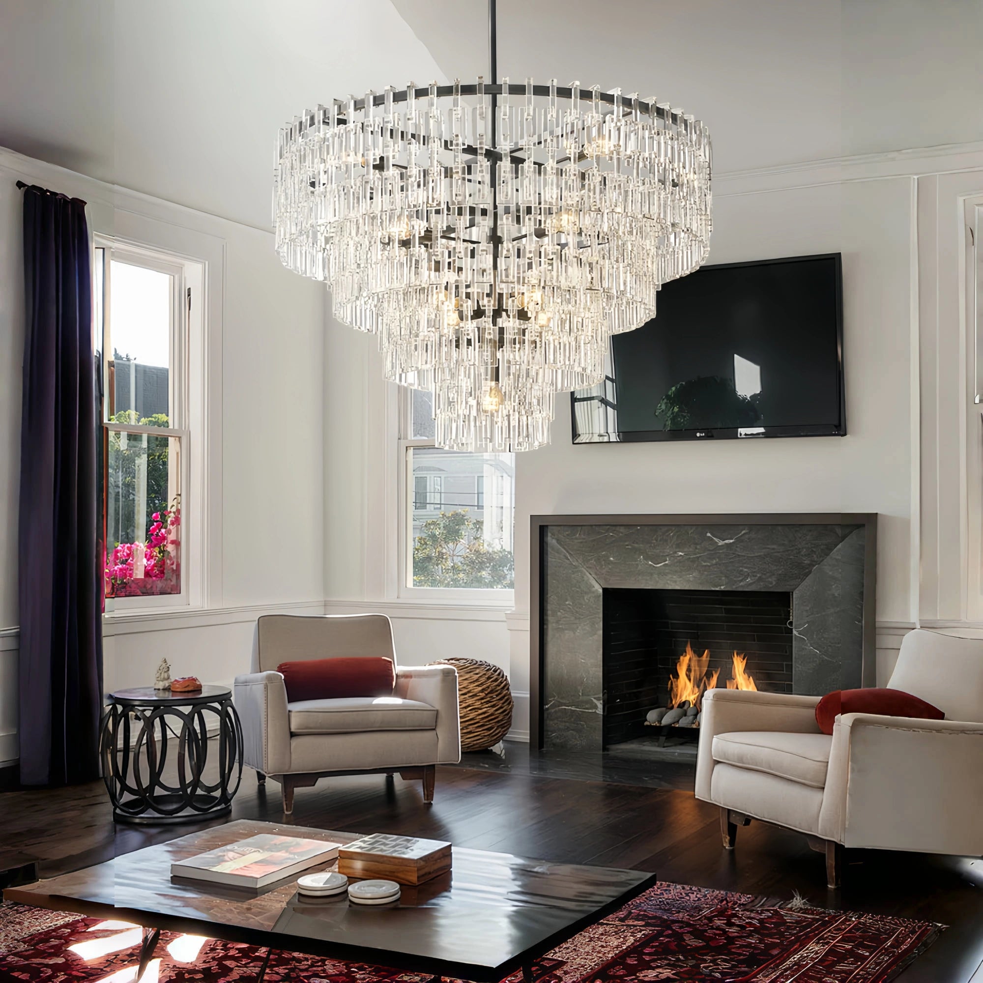 Marigan Multi-Tier Round Chandelier 36″ 48″ 60″-Blushlighting