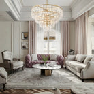 Marigan Multi-Tier Round Chandelier 36″ 48″ 60″-48" 4-Tier-Lacquered Burnished Brass-Blushlighting