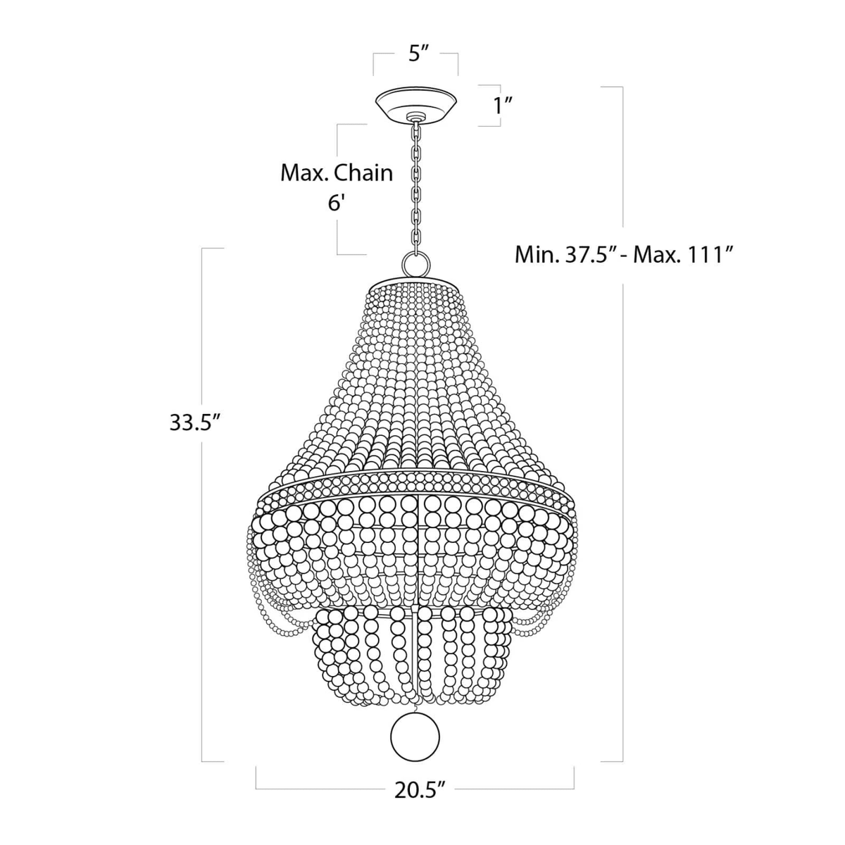 Marisol Chandelier - WhiteBlushlighting