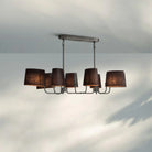 Martinean Linear Chandelier 54" 72"-54"-Bronze-Black Linen-Blushlighting