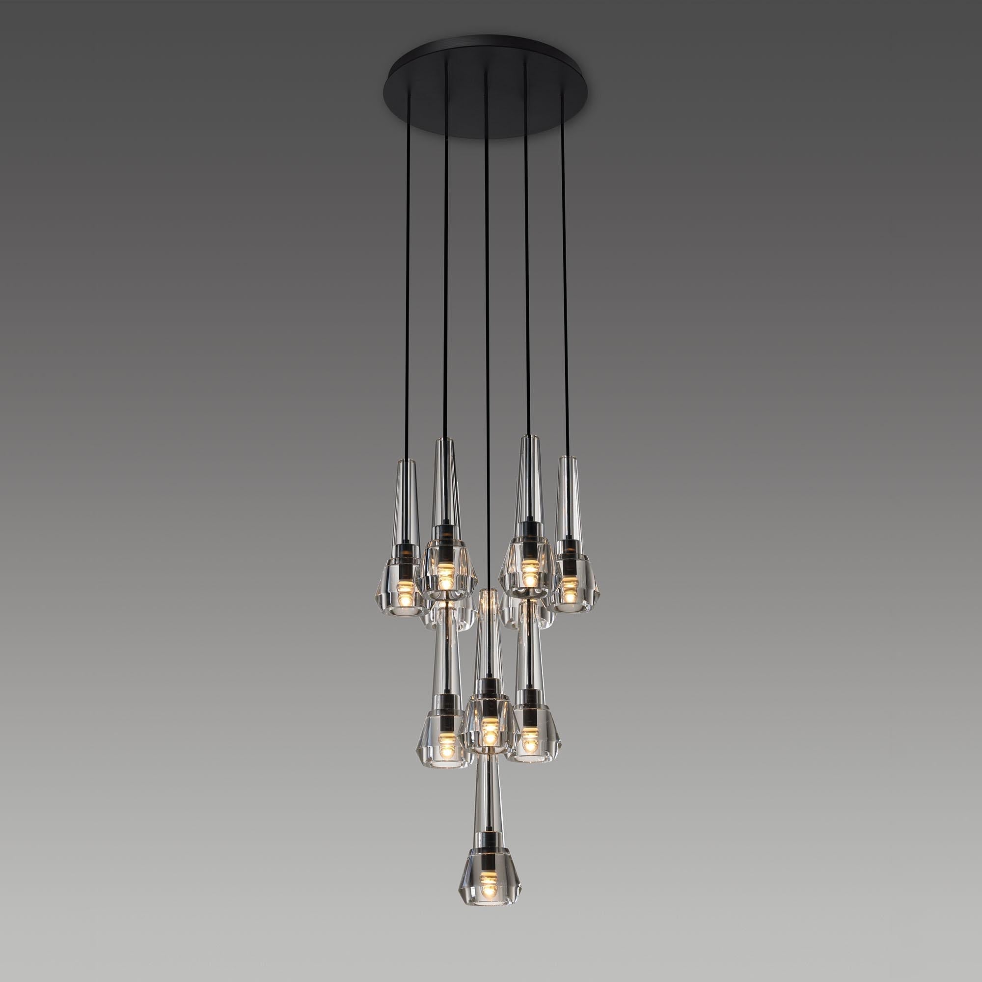 Maxine Modern Crystal Circular Pendant Lights - Blushlighting