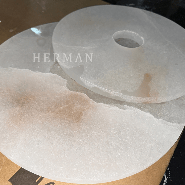 Median Alabaster Flush mount - 3 Surface - BrassBlushlighting