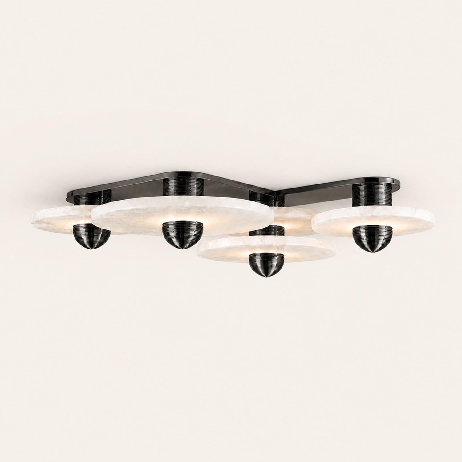 Median Alabaster Flush mount - 4 Surface - BrassBlushlighting
