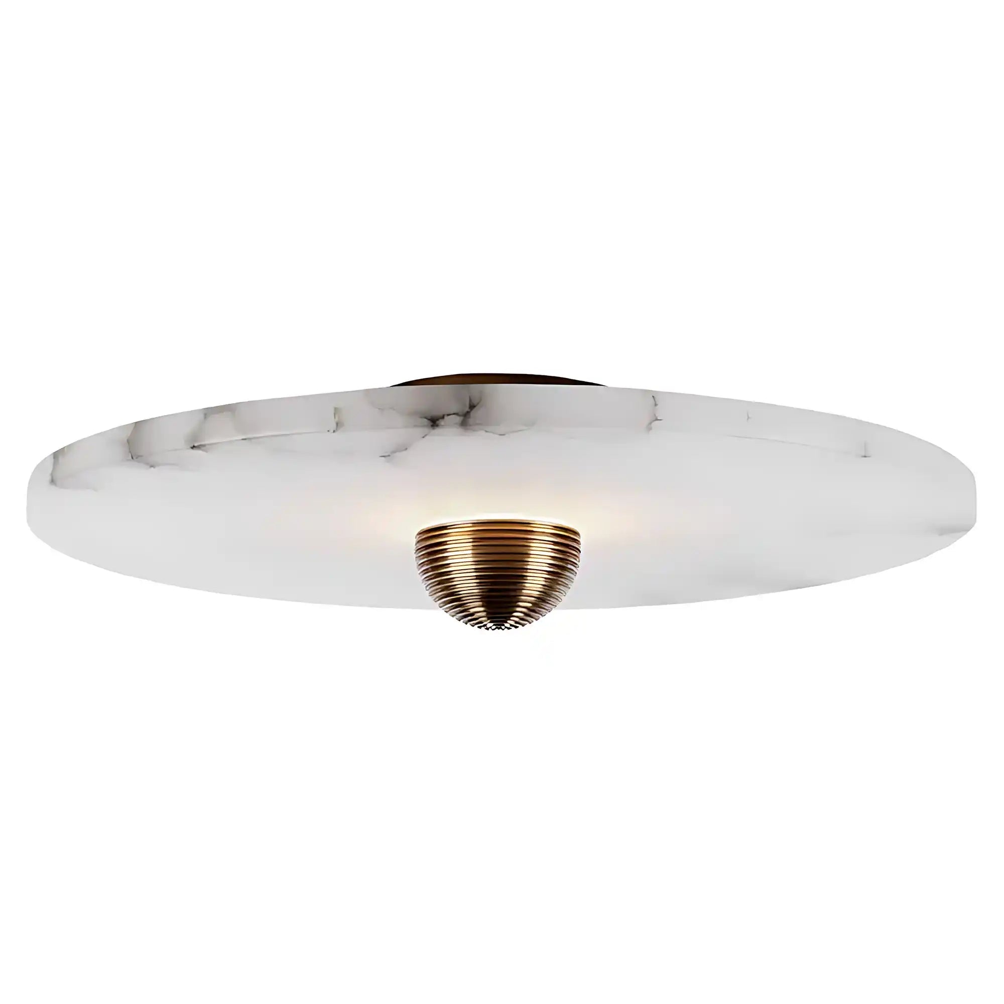 Median Alabaster Flush mount Wall Sconce - Bronze11''DBlushlighting