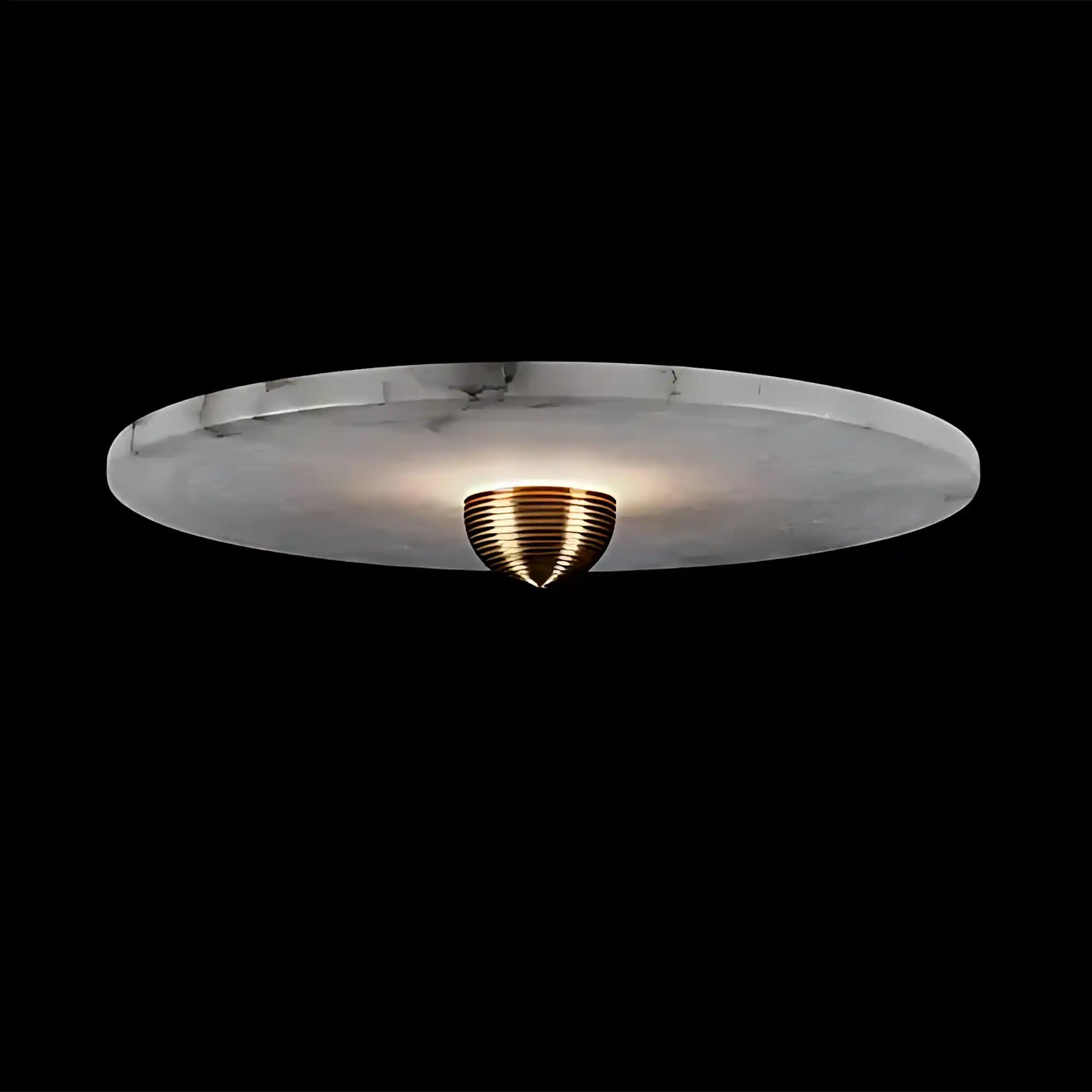 Median Alabaster Flush mount Wall Sconce - Bronze11''DBlushlighting