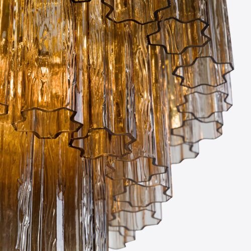 Medium Treviso Murano Chandelier 28" - Smoked Quartz28"Blushlighting