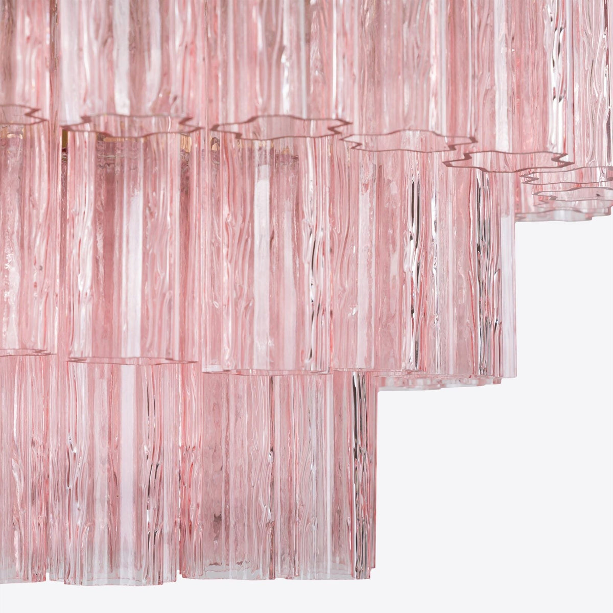 Medium Treviso Murano Chandelier 28" - Pink28"Blushlighting