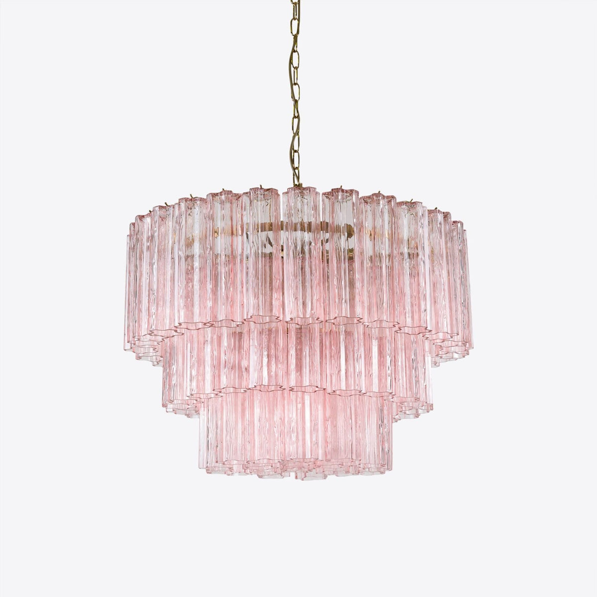 Medium Treviso Murano Chandelier 28" - Pink28"Blushlighting