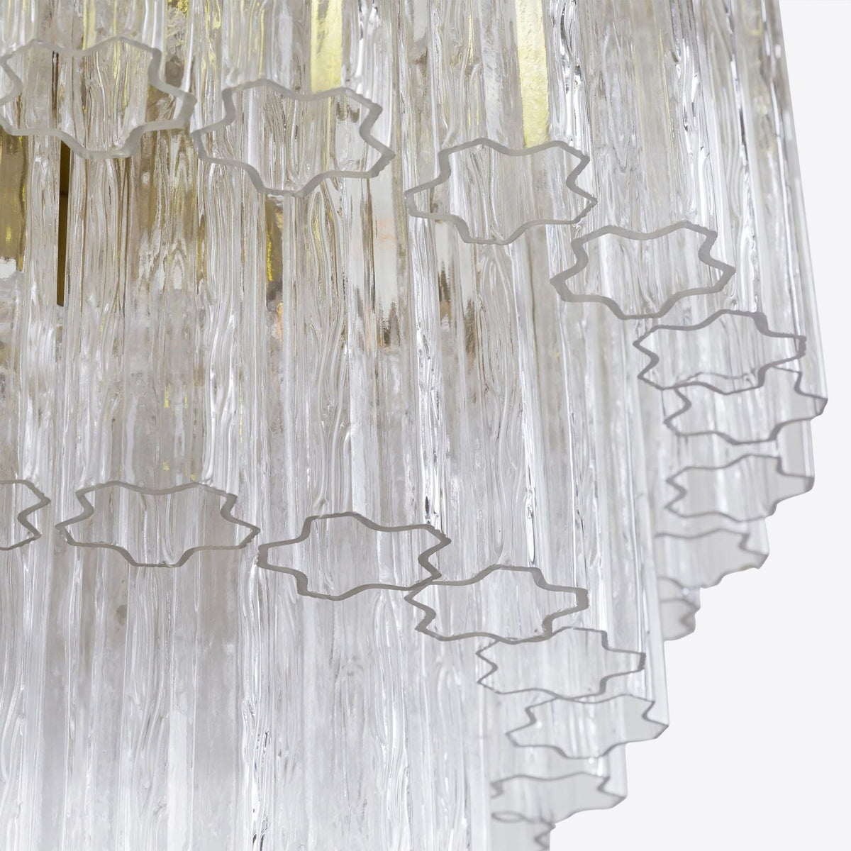 Medium Treviso Murano Chandelier 28" - Clear28"Blushlighting