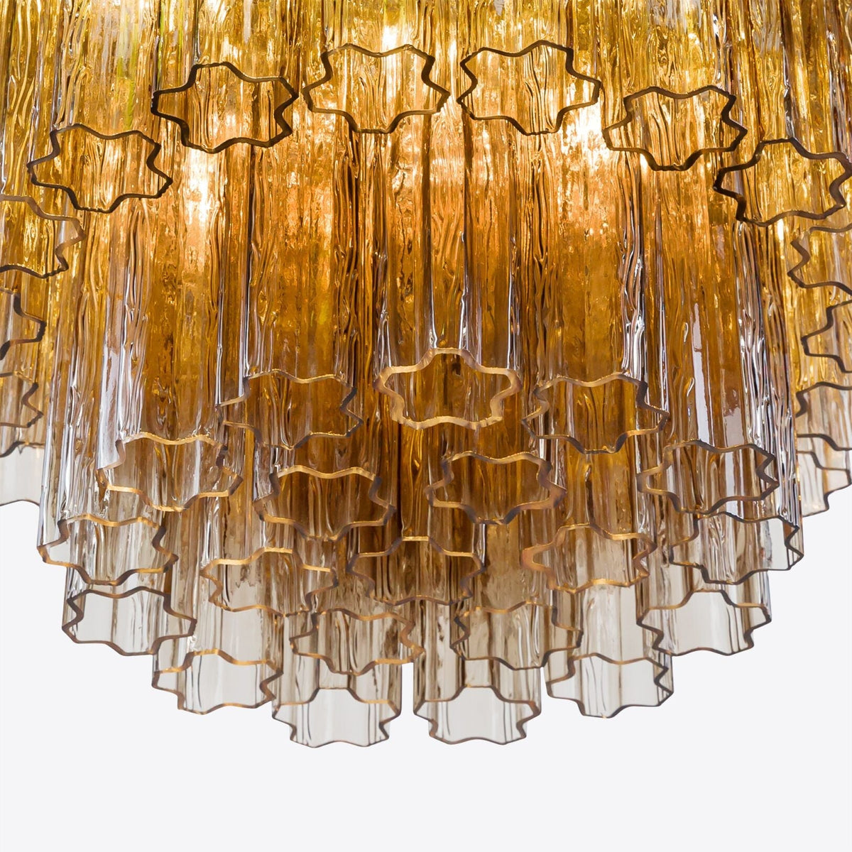 Medium Treviso Murano Chandelier 28" - Smoked Quartz28"Blushlighting