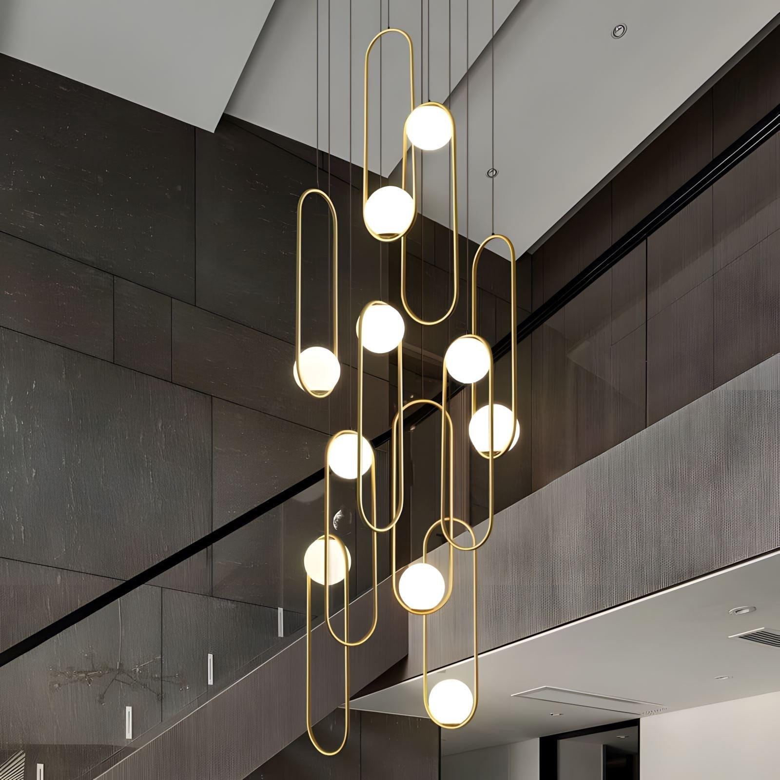 Mila Chandelier - Rectangle-5 Lights ( L 27.5" × W 3.93" × H 98.5" )BlackBlushlighting