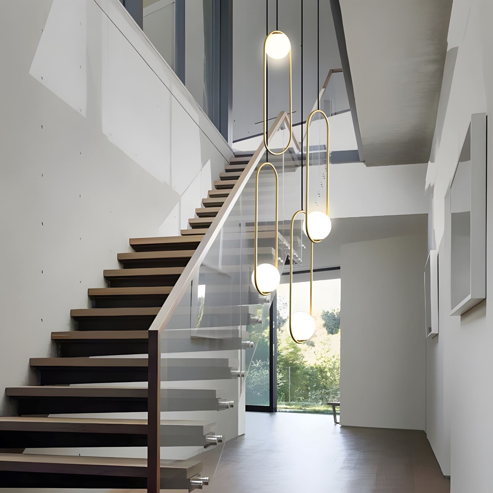 Mila Chandelier - Round-5 Lights ( ∅ 19.6"× H 98.5" )BlackBlushlighting