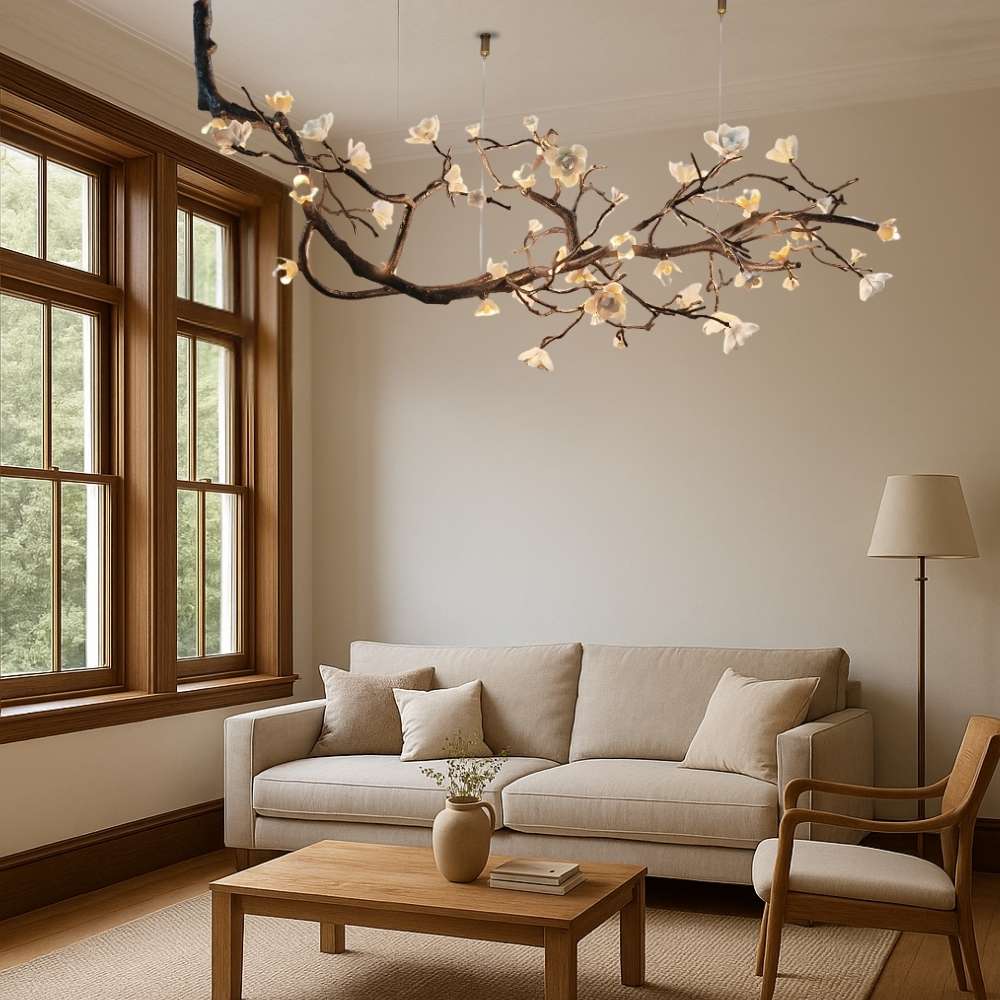 Minas Rustic Tree Branch Chandelier - Black47.24” ( 120 cm )Warm White 3000KBlushlighting