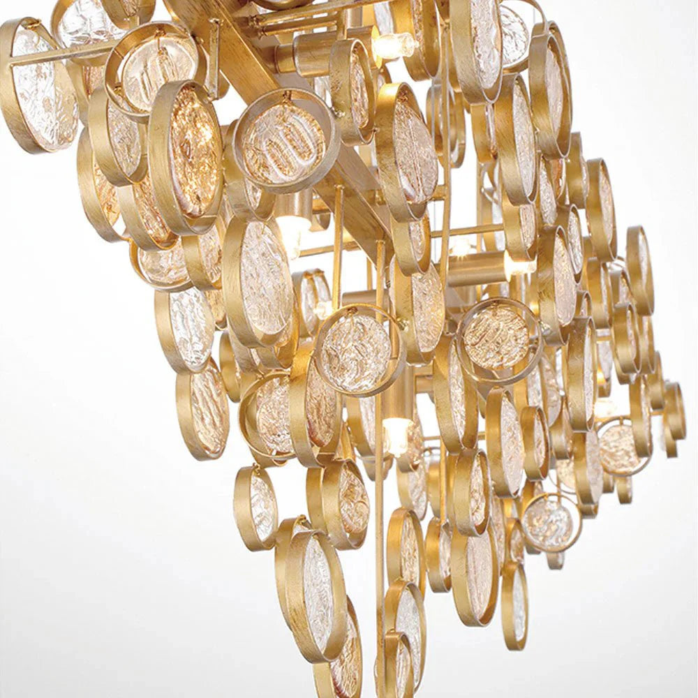 Mirella Trento Clustered Glass Linear Chandelier - Blushlighting