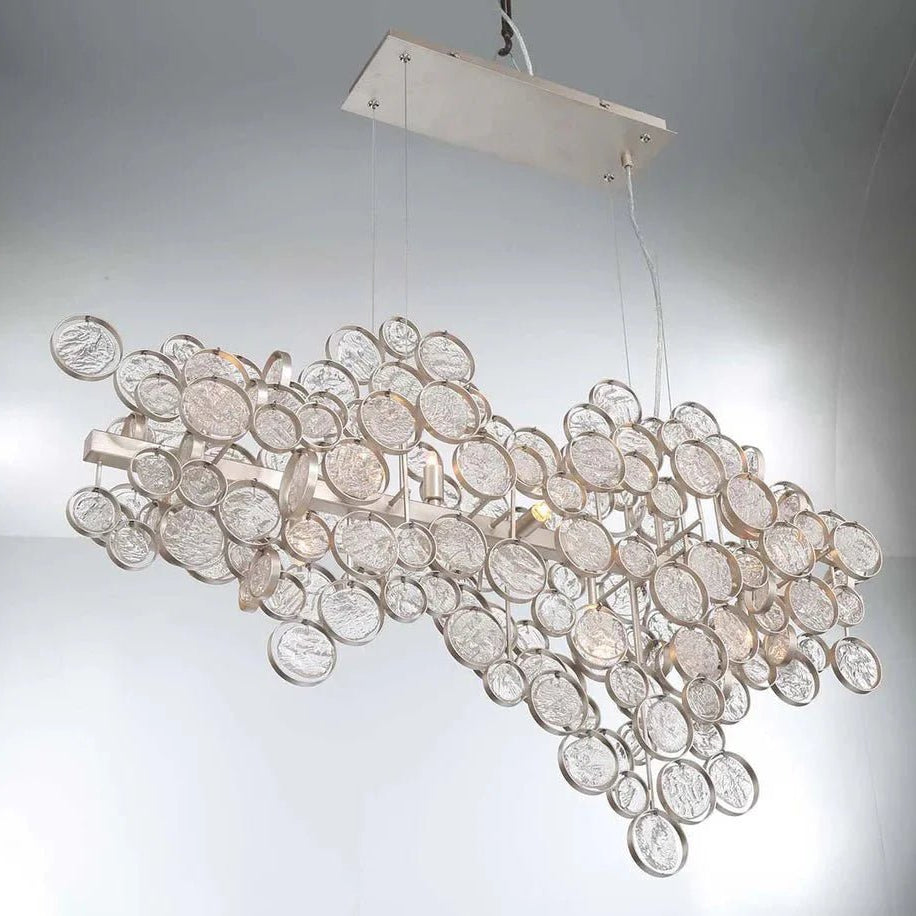 Mirella Trento Clustered Glass Linear Chandelier - 40.3”GoldBlushlighting