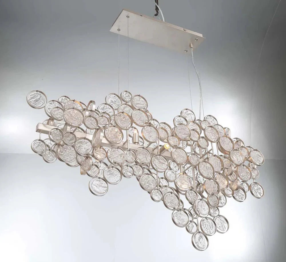 Mirella Trento Clustered Glass Linear Chandelier - Blushlighting