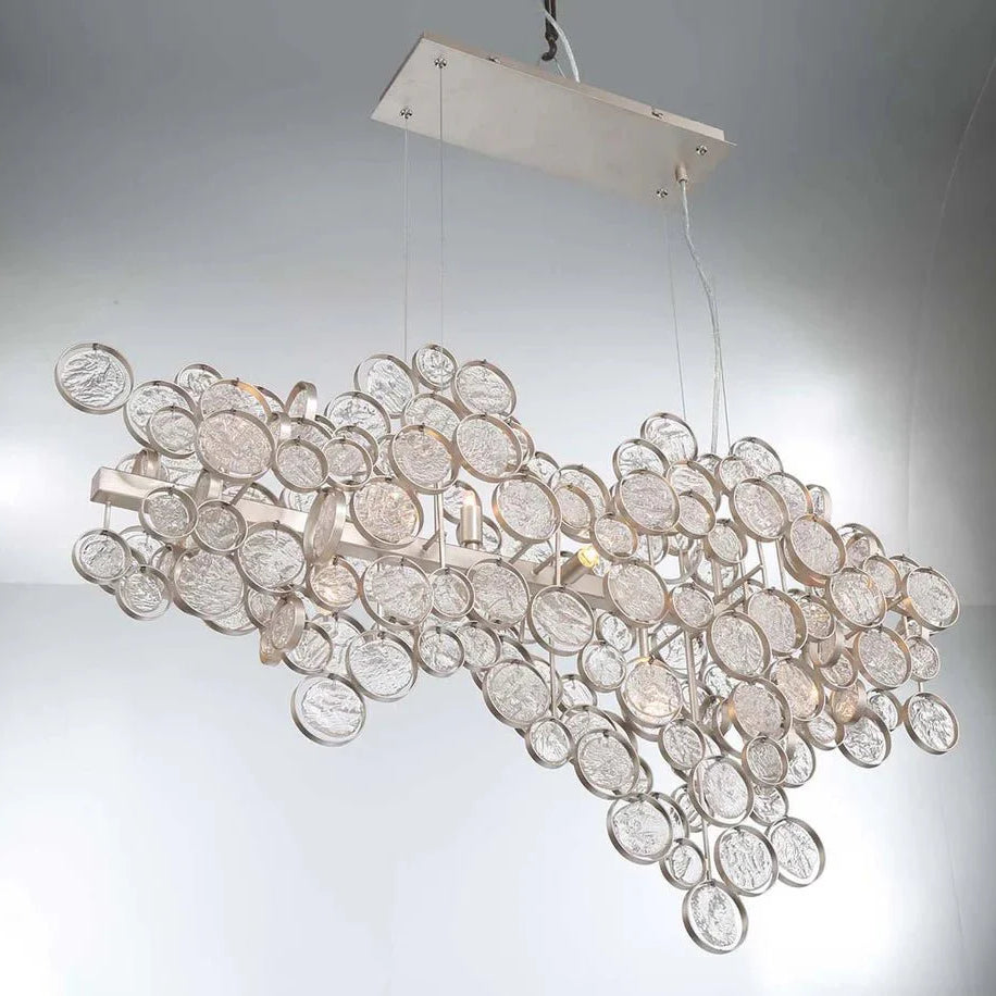 Mirella Trento Clustered Glass Linear Chandelier - Blushlighting