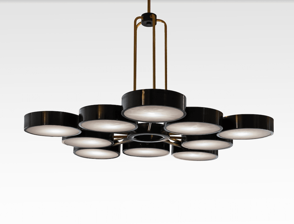 Modern 10-Light Round Alabaster Cluster Chandelier for Low-ceiling - D44"*H42"(D111.76cm*H106.68cm)Warm LightBlushlighting