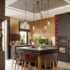 Alabaster Flint 1/2/3/5/7/9/12/15-Light LED Multi-Drop Pendant-Blushlighting