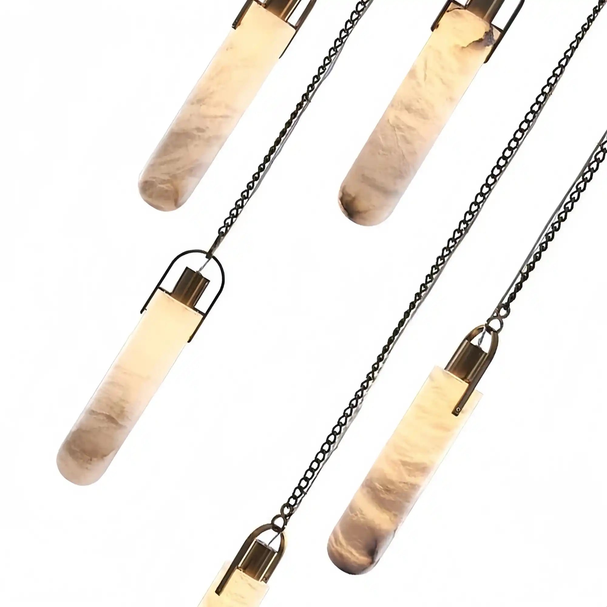 Alabaster Flint 1/2/3/5/7/9/12/15-Light LED Multi-Drop Pendant-Blushlighting