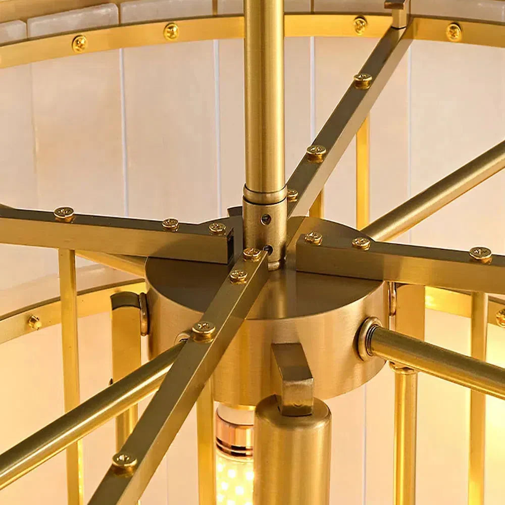 Modern Alabaster Tiered Chandelier-Blushlighting