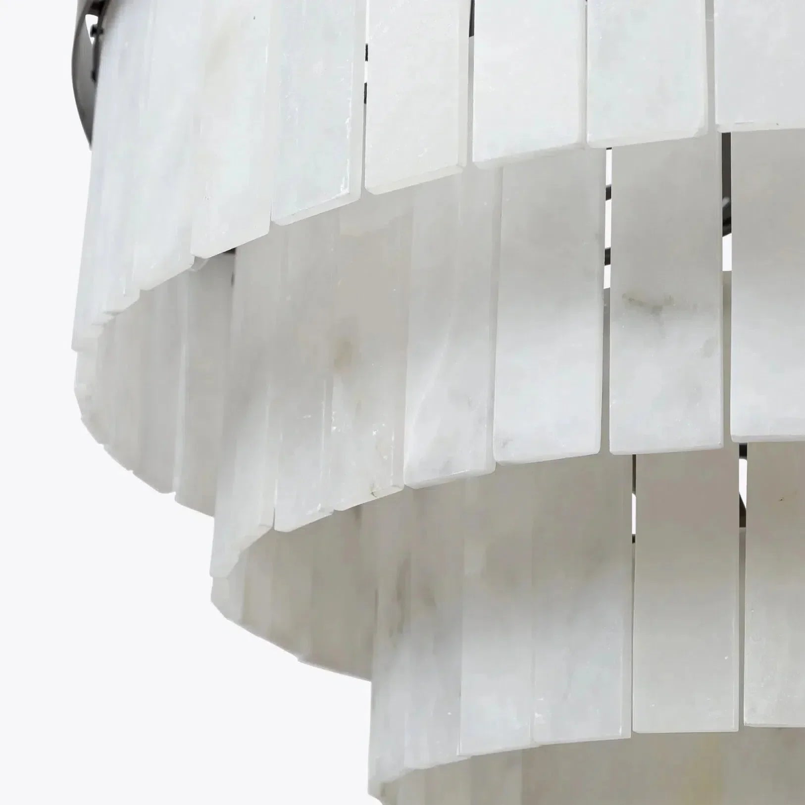 Modern Alabaster Tiered Chandelier-Blushlighting