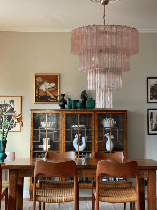 Modern Art Design 3/4/5/7 - Tier Hand - blown Glass Tiered Chandelier - 4 - Tier/D33.5"*H35"PinkWarm LightBlushlighting