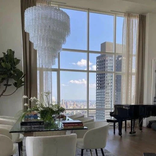 Modern Art Design 3/4/5/7 - Tier Hand - blown Glass Tiered Chandelier - Blushlighting