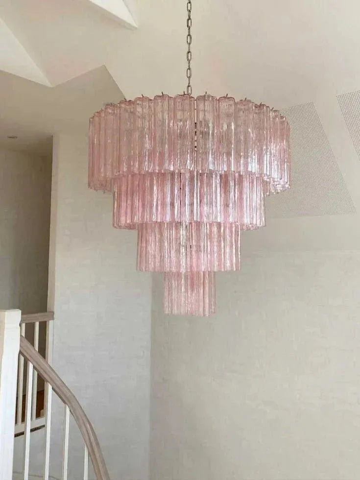 Modern Art Design 3/4/5/7 - Tier Hand - blown Glass Tiered Chandelier - Blushlighting