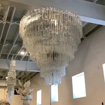 Modern Art Design 3/4/5/7 - Tier Hand - blown Glass Tiered Chandelier - Blushlighting