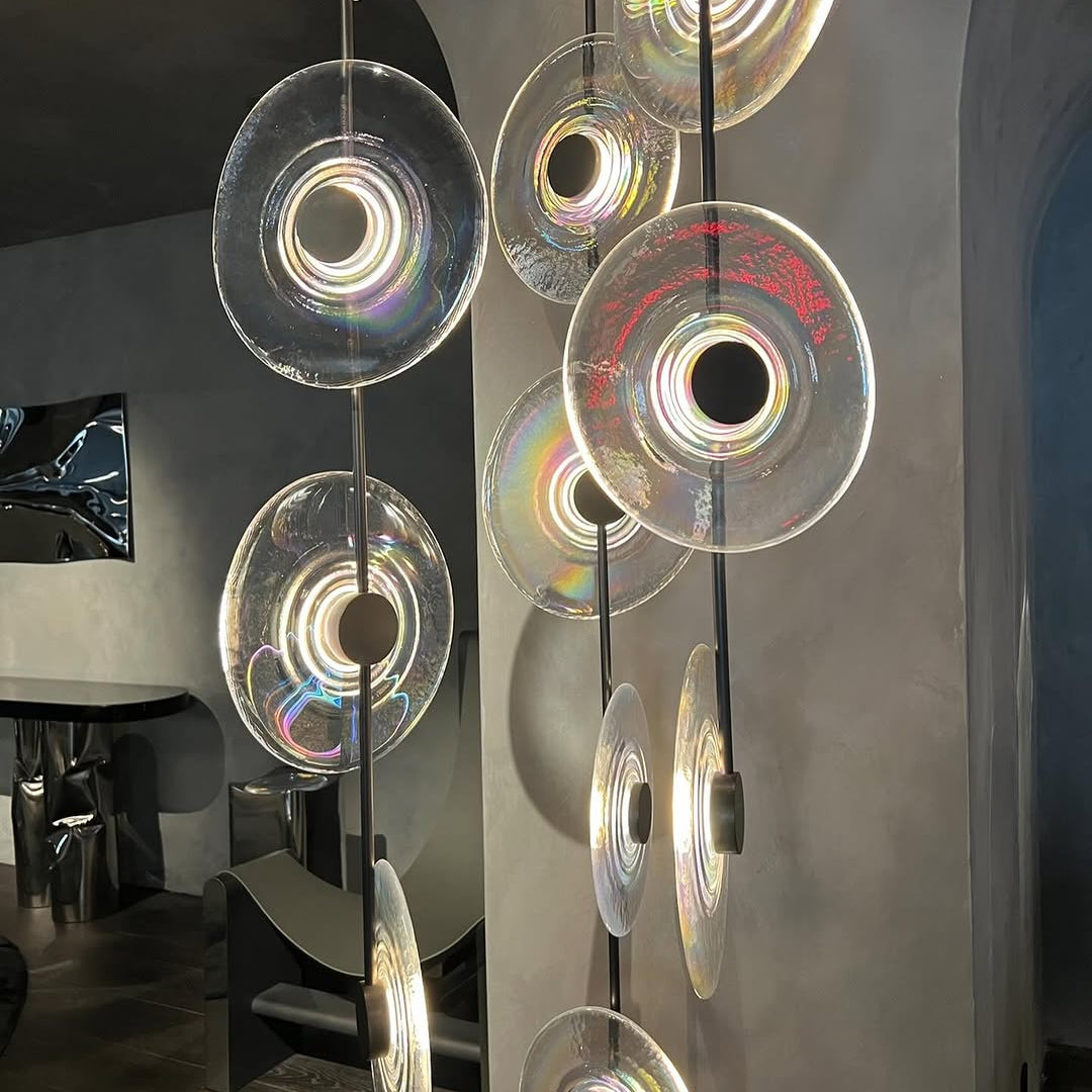 Modern Art Design Radiant Glass Chandelier - Single Pendant/3 Pieces/D12.5"*H48"BrassBlushlighting
