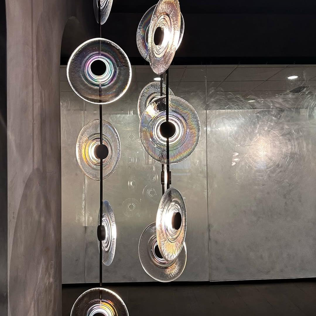 Modern Art Design Radiant Glass Chandelier - Single Pendant/3 Pieces/D12.5"*H48"BrassBlushlighting