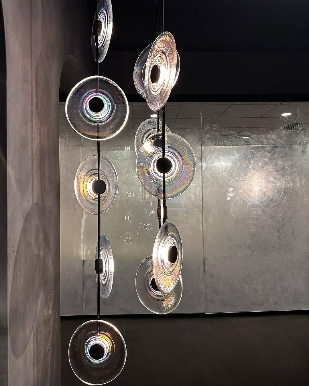 Modern Art Design Radiant Glass Chandelier - Single Pendant/3 Pieces/D12.5"*H48"BrassBlushlighting