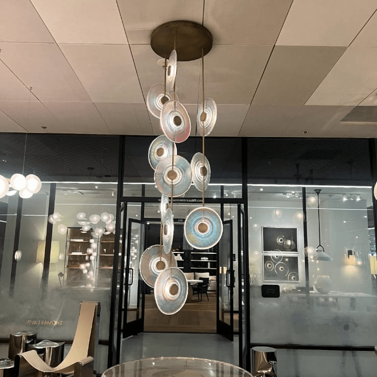 Modern Art Design Radiant Glass Chandelier - Single Pendant/3 Pieces/D12.5"*H48"BrassBlushlighting