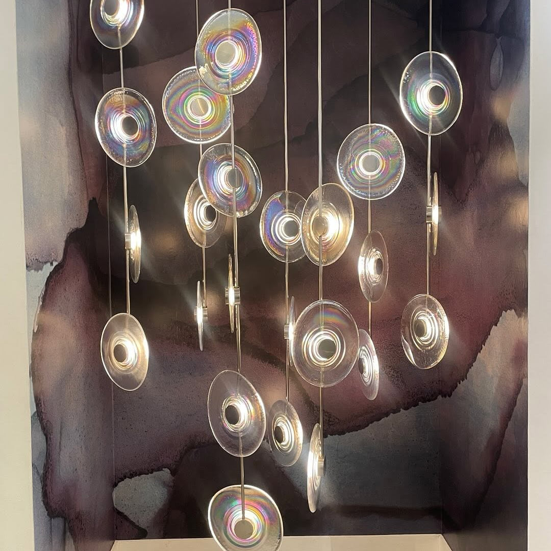 Modern Art Design Radiant Glass Chandelier - Single Pendant/3 Pieces/D12.5"*H48"BrassBlushlighting