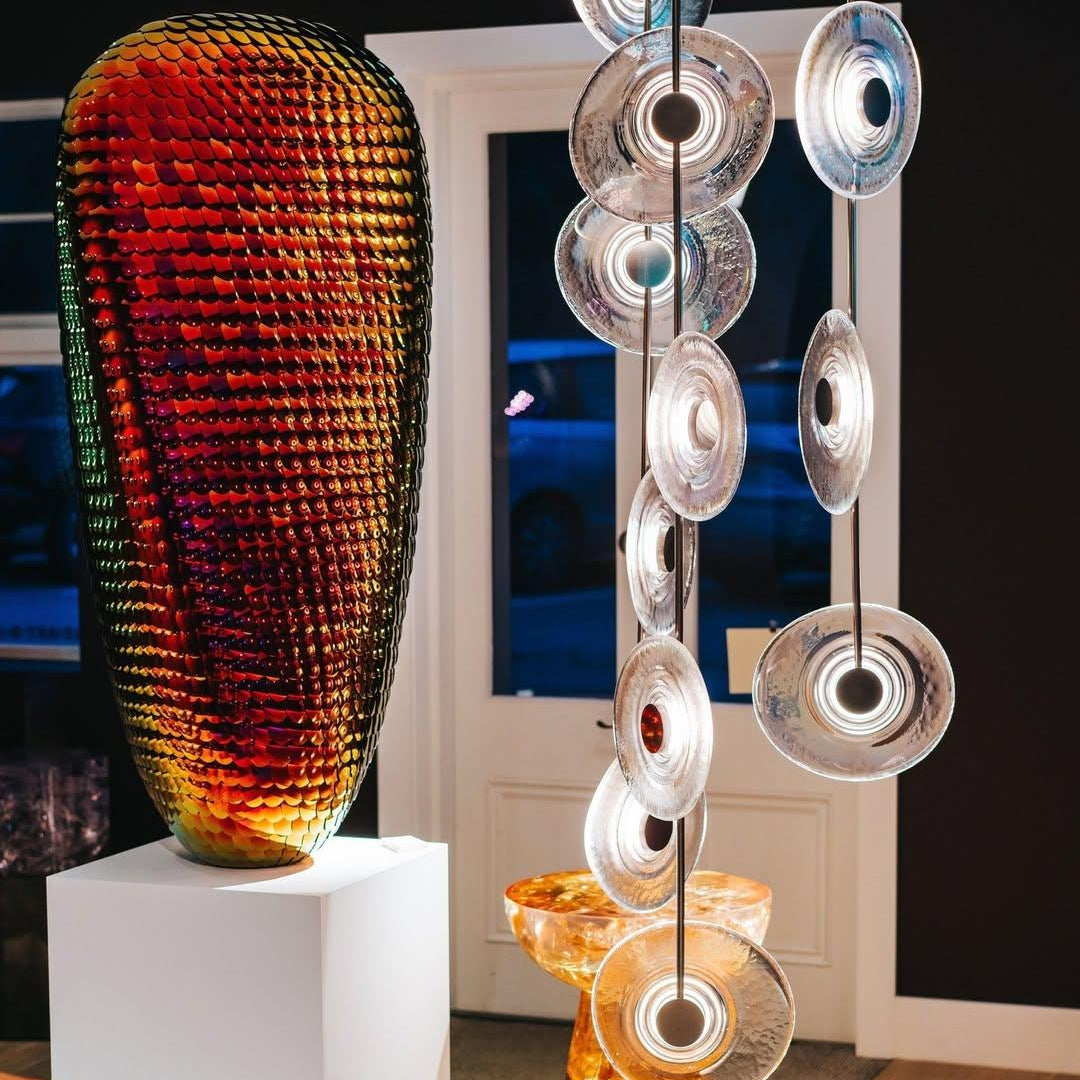 Modern Art Design Radiant Glass Chandelier - Single Pendant/3 Pieces/D12.5"*H48"BrassBlushlighting