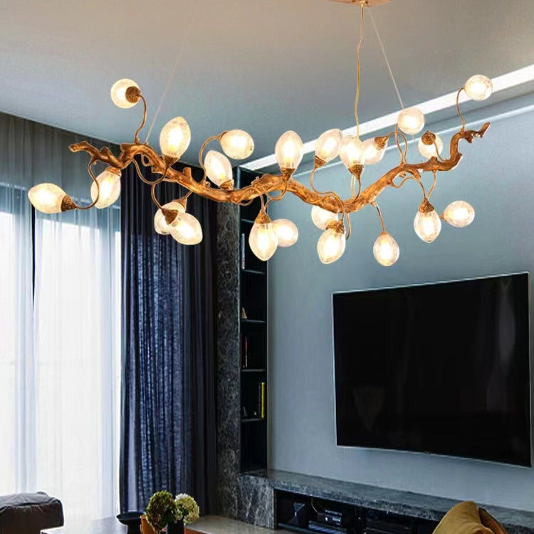 Modern Art Extra Large Branch Style Chandelier with Clear Bubble Glass Eggs for Dining Room and Living Room-Chandeliers-Blushlighting