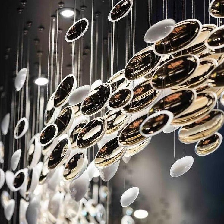 Modern Artistic Unique Golden Dragon Egg Pendant Ceiling Light Fixture for Staircase/ Sales Center/ Hotel - Blushlighting