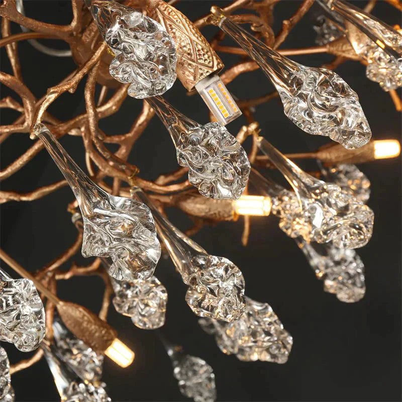 Modern Branch Chandelier Drop Flower D 39.3" - Blushlighting