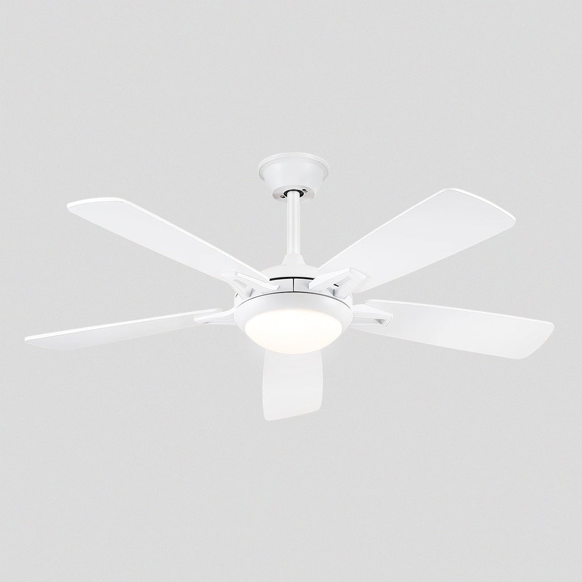 Modern Ceiling Fans with Lights 6 Speeds Reversible Dual Finish Wooden Blades 52" - Blushlighting