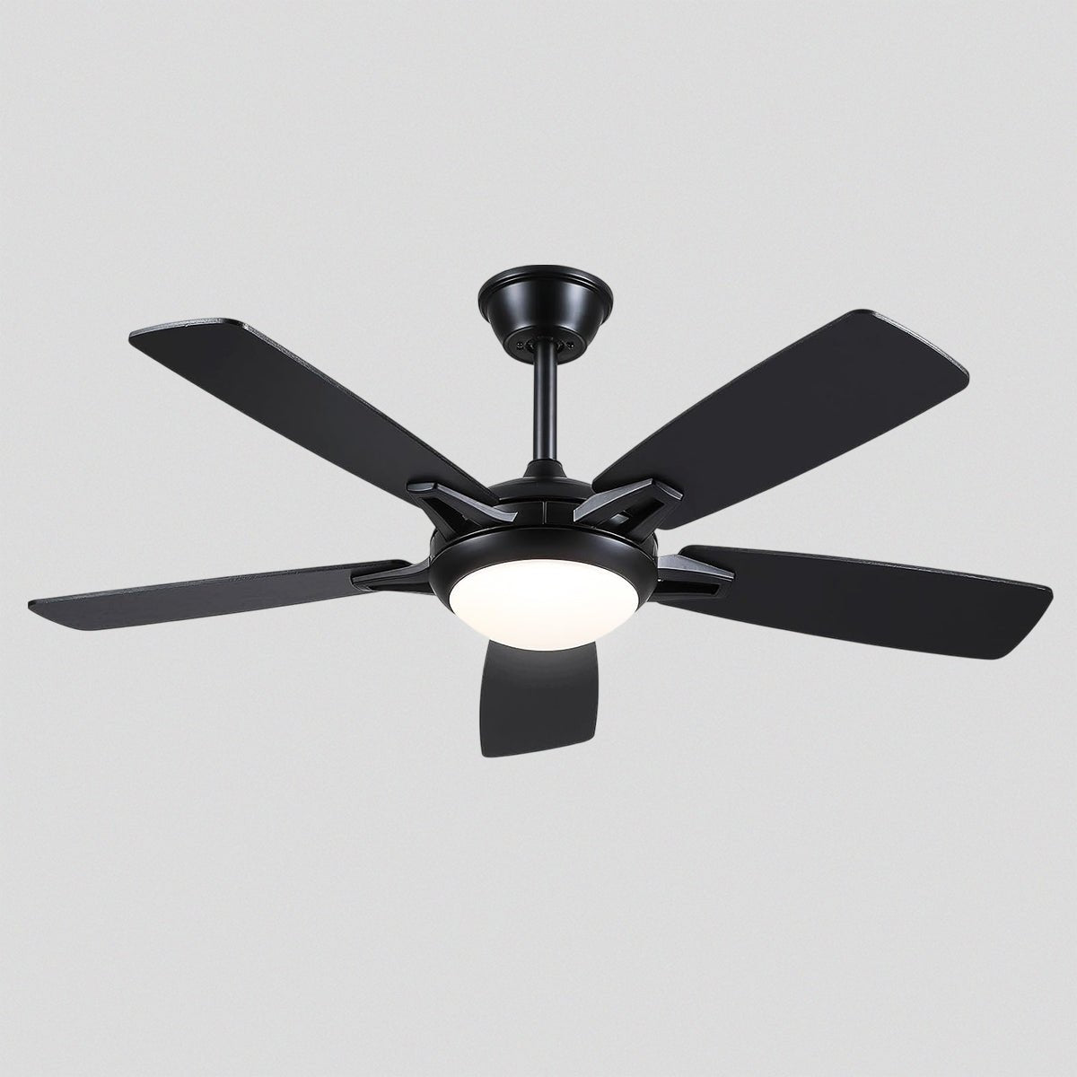 Modern Ceiling Fans with Lights 6 Speeds Reversible Dual Finish Wooden Blades 52" - Blushlighting