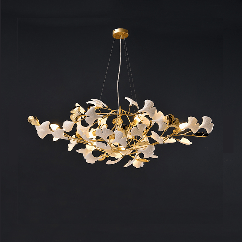 Modern Ceramic Ginkgo Chandelier - 39.37" LBlushlighting