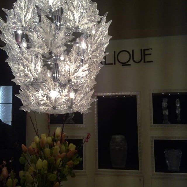 Modern Creative Clear Crystal Maple Leaf Chandelier for Living Room/Bedroom - 6 Tiers/D35.4"*H44.68"(D90cm*H113.5cm)Warm LightBlushlighting