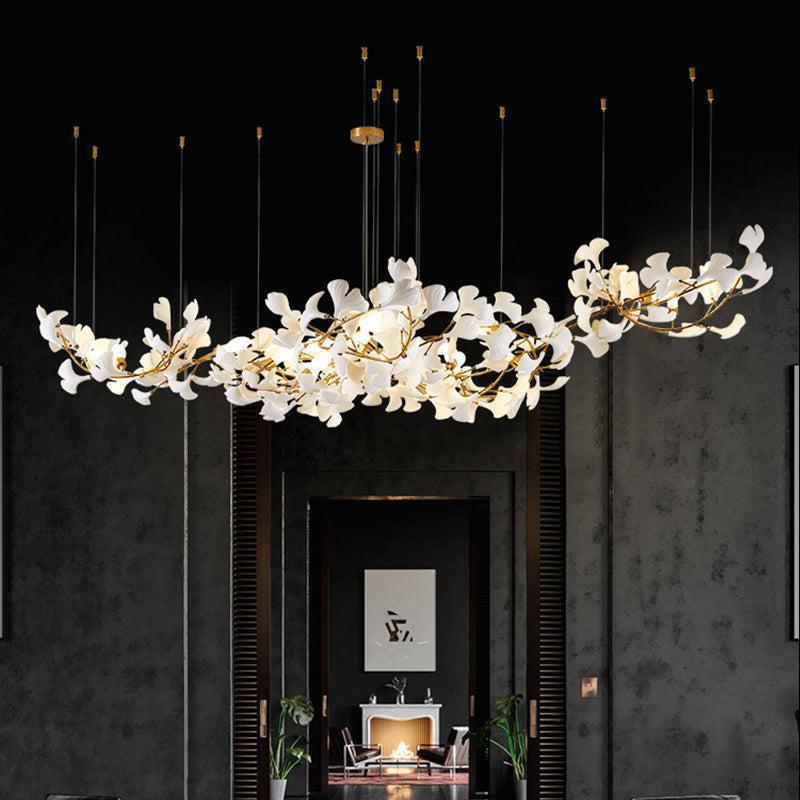 Modern Creative Ginkgo Linear Chandelier - 108.7" LBlushlighting