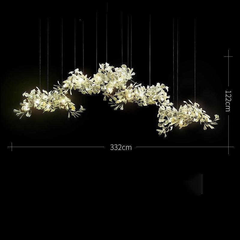 Modern Creative Ginkgo Linear Chandelier - 130.7" LBlushlighting