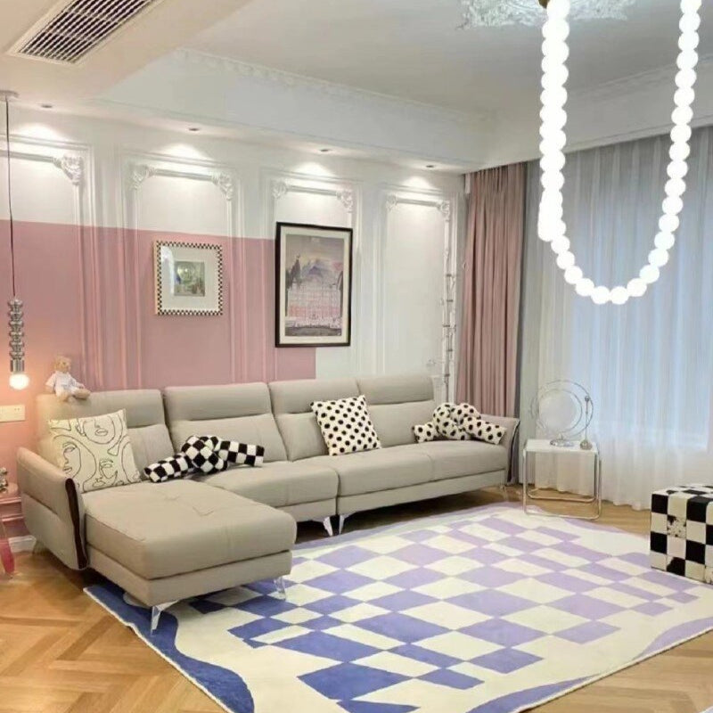 Modern Creative Pearl Necklace Chandelier - 12 Pearls/L78.7"With Metal DividerWarm LightBlushlighting