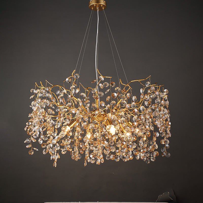 Modern Crystal Branch Chandelier for Foyer Entryway 1.5"D-Blushlighting-Blushlighting